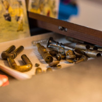 Coulisses et pistons d'un cornet Besson