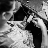 Redressage d'un patin d'une boule de flûte
